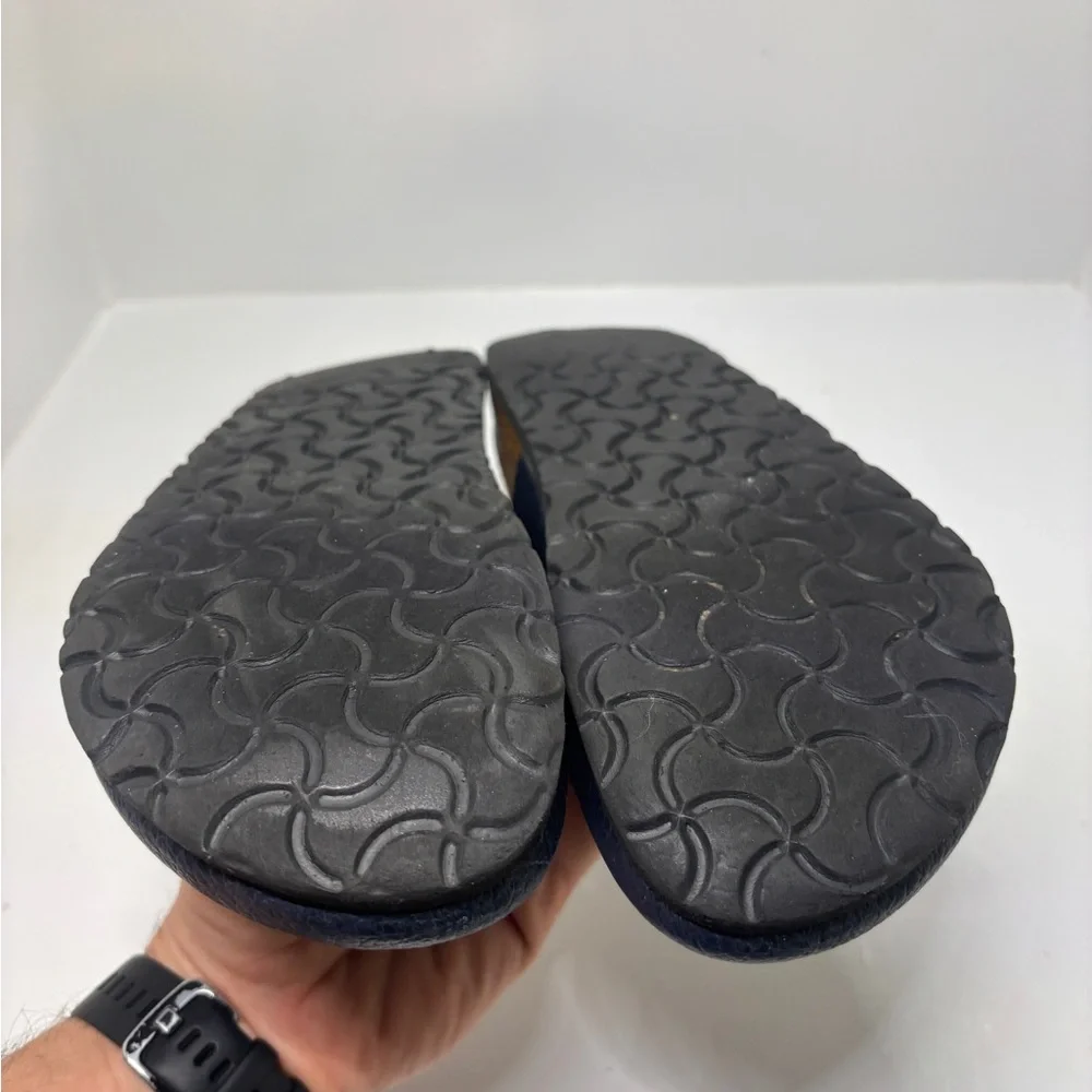 Birkenstock Mary Blue Leather Clogs Women’s 38 US 7 Narrow Strap Buckle - Picture 9 of 11